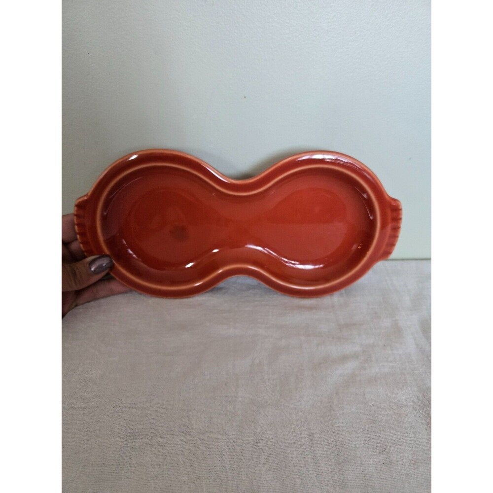 Homer Laughlin Fiesta Ware Mango Red Orange Creamer Sugar Tray Only